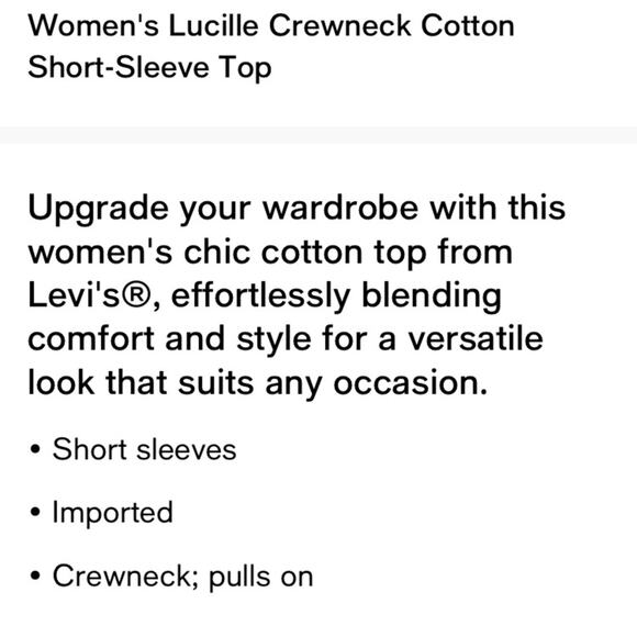 Levi’s Lucille Crewneck Cotton Short-Sleeve Top - Picture 5 of 9